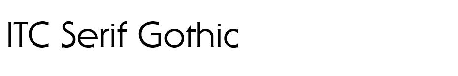 ITC SerifGothic font